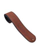 Martin 3 1/8 Inch Brown Rolled Strap with Stitching Premium Leather