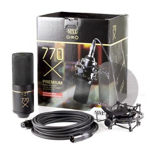 MXL 770X Multi-Pattern Vocal Condenser Microphone Kit MXL 770X Multi-Pattern Vocal Condenser Microphone Kit